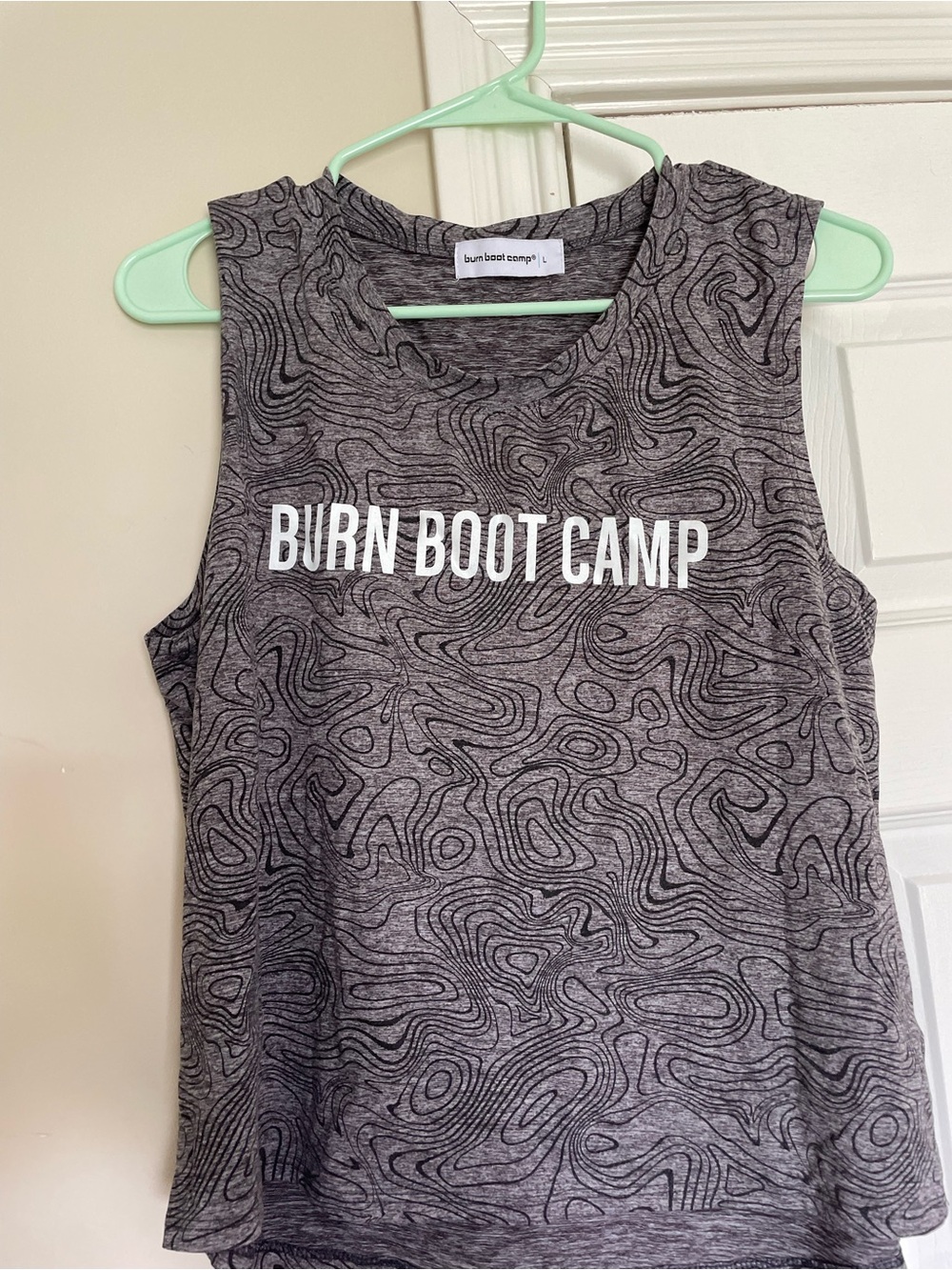 Burn Boot Camp Women's Gray Graphic Tank Top